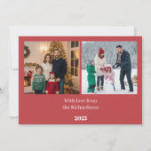 Happy Holidays PhotoPop Card Feestdagenkaart (Achterkant)