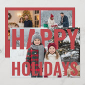 Happy Holidays PhotoPop Card Feestdagenkaart (Voorkant / Achterkant)