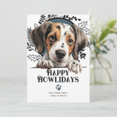 Happy Holidays Pointer Dog Christmas Feestdagenkaart (Staand voorkant)