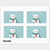 Happy Holidays Polar Bear Hug Sticker (Vel)