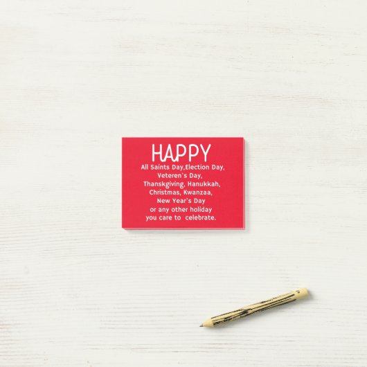 Happy Holidays Post-it® Notes (Op bureau)