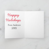 Happy holidays red black love family name yearChri Kaart (Binnen)