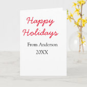 Happy holidays red black love family name yearChri Kaart (Gele Bloem)