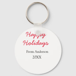 Happy holidays red black love family name yearChri Sleutelhanger