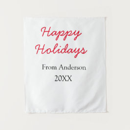 Happy holidays red black love family name yearChri Wandkleed