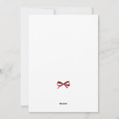 Happy Holidays red bow modern family photo Feestdagenkaart (Achterkant)