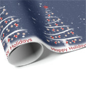 Happy Holidays Red Socks and Baseball Cadeaupapier (Rol Hoek)