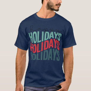 Happy Holidays Retro T-shirt
