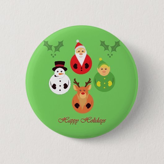 Happy Holidays! Ronde Button 5,7 Cm (Voorkant)