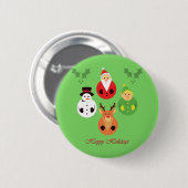 Happy Holidays! Ronde Button 5,7 Cm (Voorkant /achterkant)