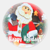 Happy Holidays Ronde Sticker (Voorkant)