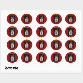 Happy Holidays! Ronde Sticker (Vel)