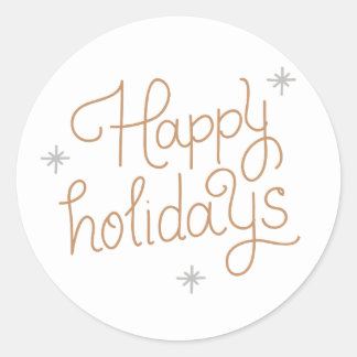Happy Holidays Ronde Sticker