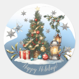 Happy Holidays! Ronde Sticker