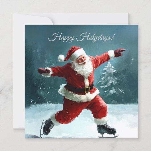 Happy Holidays Santa Claus card. (Voorkant)
