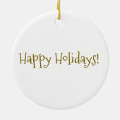 Happy Holidays-Schnauzer Christmas Ornament  (Achterkant)