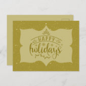 Happy Holidays Script Briefkaart (Voorkant / Achterkant)