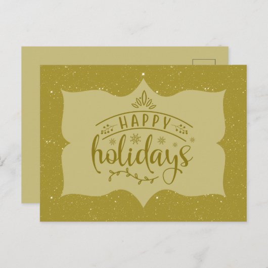 Happy Holidays Script Briefkaart (Voorkant / Achterkant)