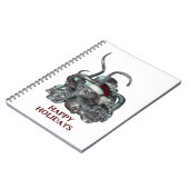 Happy Holidays. Skull pile and tentacles Notitieboek (Linkerzijde)