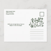 Happy Holidays Snowflake Rustic 3 Foto's Collage Briefkaart (Achterkant)