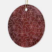 Happy Holidays Snowflakes and Stars  Keramisch Ornament (Links)