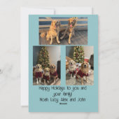 Happy Holidays Snowman Photo Card Feestdagenkaart (Achterkant)