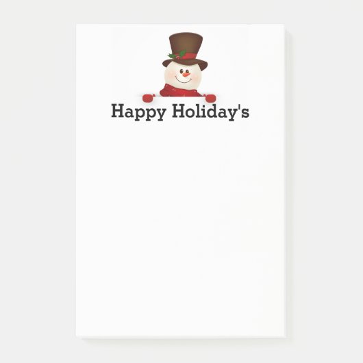 Happy Holiday's Snowman Post-it® Notes (Voorkant)