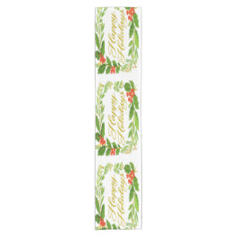 'Happy Holidays' Table Runner Korte Tafelloper