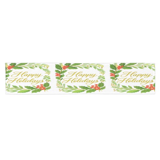 'Happy Holidays' Table Runner Korte Tafelloper (Horizontaal)