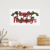 Happy Holidays Text Design Poster (Keuken)