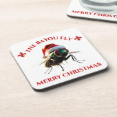 Happy Holidays The Bayou Fly Bier Onderzetter (Linkerzijde)