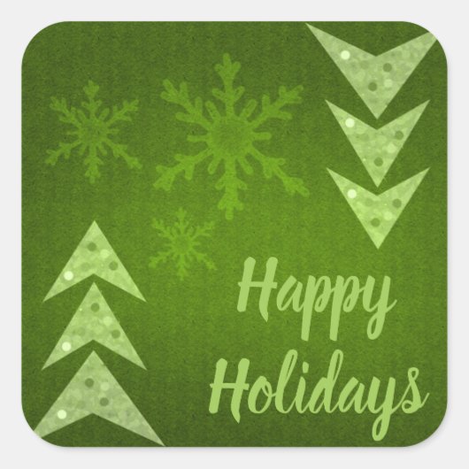 Happy Holidays! Vierkante Sticker (Voorkant)