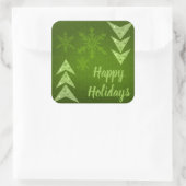 Happy Holidays! Vierkante Sticker (Tas)