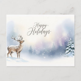 Happy Holidays Winter Woodland Greeting Briefkaart