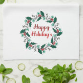 Happy Holiday's Wreath Kitchen Towels Theedoek (Gevouwen)