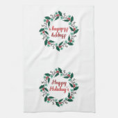 Happy Holiday's Wreath Kitchen Towels Theedoek (Verticaal)