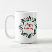 Happy Holiday's Wreath Mug Koffiemok (Links)