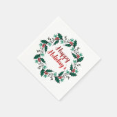 Happy Holiday's Wreath Paper Napkin Servet (Hoek)
