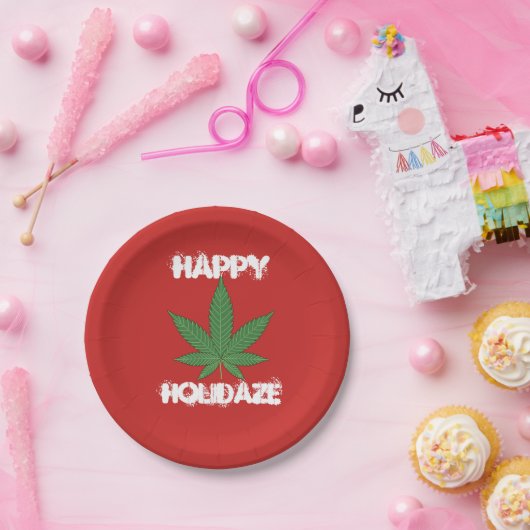 Happy Holidaze - Gepersonaliseerd Papieren Bordje (Feest)