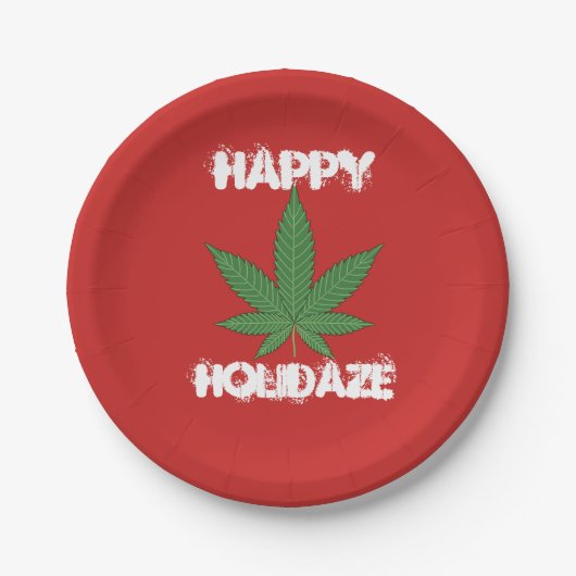 Happy Holidaze - Gepersonaliseerd Papieren Bordje (Voorkant)