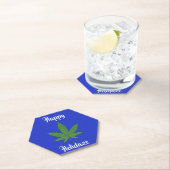 Happy Holidaze Weed Leaf-Feestdagen gepersonalisee Kartonnen Onderzetters (Insitu)