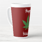 Happy Holidaze Wiet Leaf gepersonaliseerd Latte Mok (Linkerhoek)