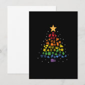 Happy Holigays LGBT Christmas Tree Costume Gay Pri Kaart (Voorkant / Achterkant)