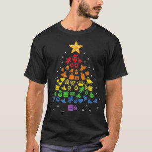 Happy Holigays LGBT Christmas Tree Costume Gay Pri T-shirt