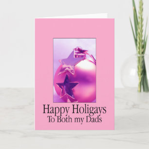 Happy Holigays LGBT Zowel mijn vaders Kerst Kaart