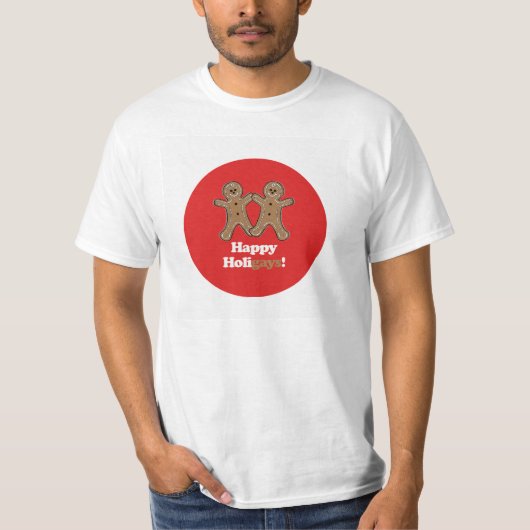 HAPPY HOLIGAYS (ontbijtkoek) T-shirt (Voorkant)