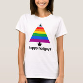 Happy Holigays Progress Pride Tree T-shirt (Voorkant)