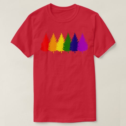 Happy Holigays Rainbow Xmas - kerstboom - feestdag T-shirt (Design voorkant)