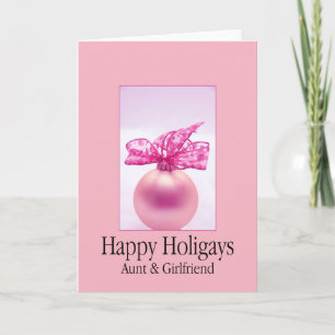 Happy Holigays Tante & Vriendin Kerst Kaart