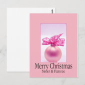 Happy Holigays zuster & Fiancee Briefkaart (Voorkant / Achterkant)